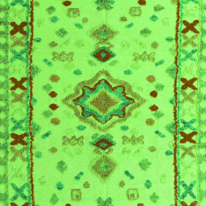 Machine Washable Oriental Green Traditional Area Rugs, wshabs5078grn