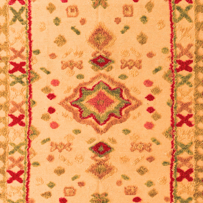 Machine Washable Oriental Orange Traditional Area Rugs, wshabs5078org