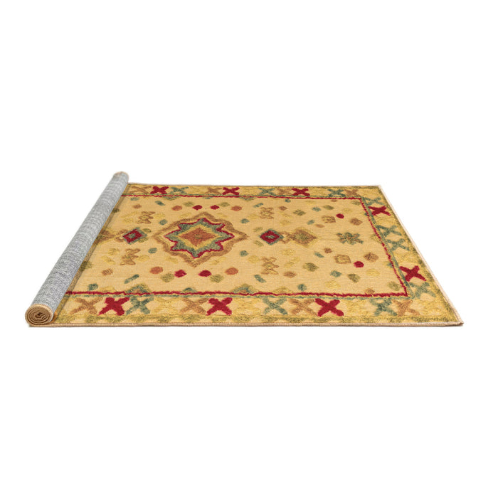 Sideview of Machine Washable Oriental Brown Traditional Rug, wshabs5078brn