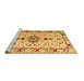 Sideview of Machine Washable Oriental Brown Traditional Rug, wshabs5078brn