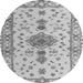 Round Oriental Gray Traditional Rug, abs5078gry