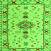 Square Oriental Green Traditional Rug, abs5078grn