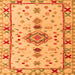 Square Oriental Orange Traditional Rug, abs5078org