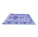 Sideview of Machine Washable Oriental Blue Traditional Rug, wshabs5078blu