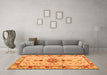 Machine Washable Oriental Orange Traditional Area Rugs in a Living Room, wshabs5078org