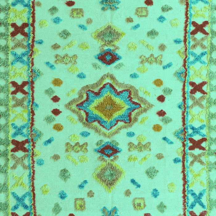 Machine Washable Oriental Turquoise Traditional Area Rugs, wshabs5078turq