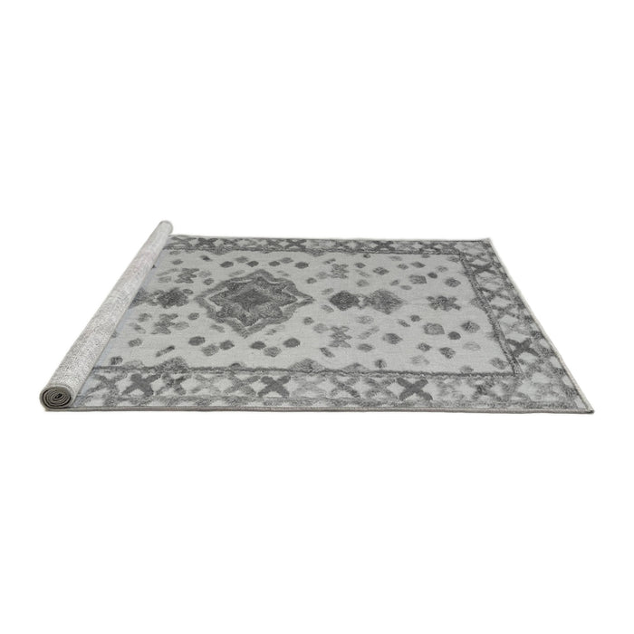 Sideview of Machine Washable Oriental Gray Traditional Rug, wshabs5078gry