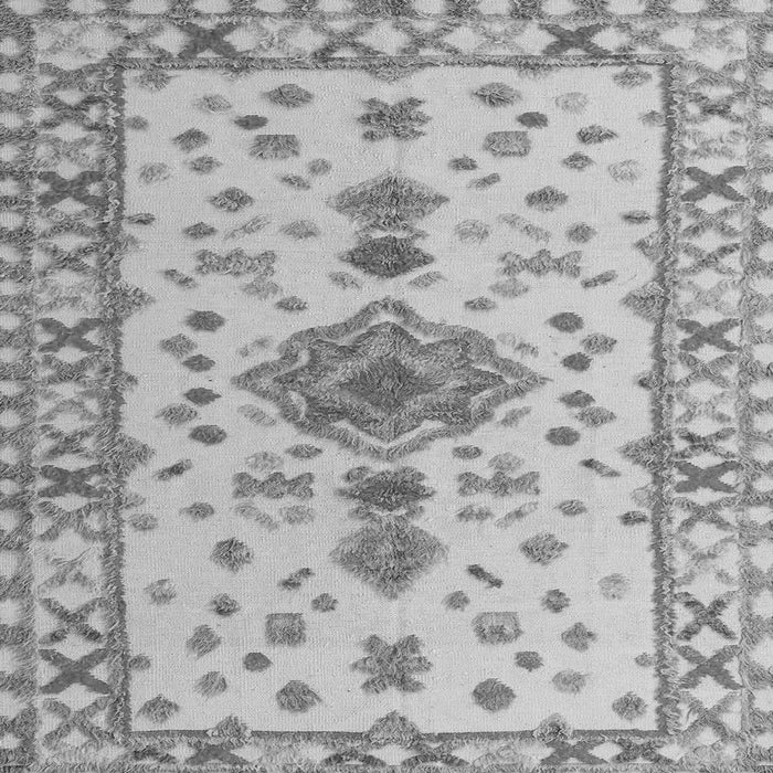Square Machine Washable Oriental Gray Traditional Rug, wshabs5078gry