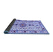 Sideview of Oriental Blue Traditional Rug, abs5078blu