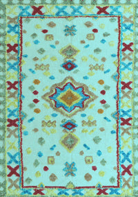 Oriental Light Blue Traditional Rug, abs5078lblu