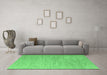 Machine Washable Solid Emerald Green Modern Area Rugs in a Living Room,, wshabs5079emgrn