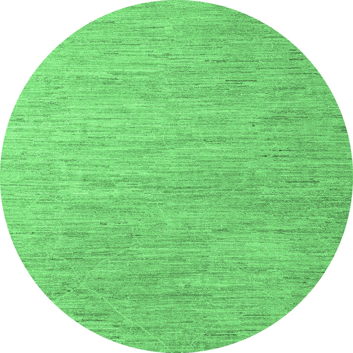 Round Solid Emerald Green Modern Rug, abs5079emgrn