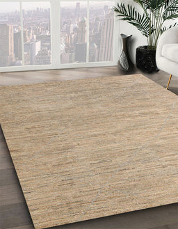 Abstract Orange Brown Solid Rug in Family Room, abs5079
