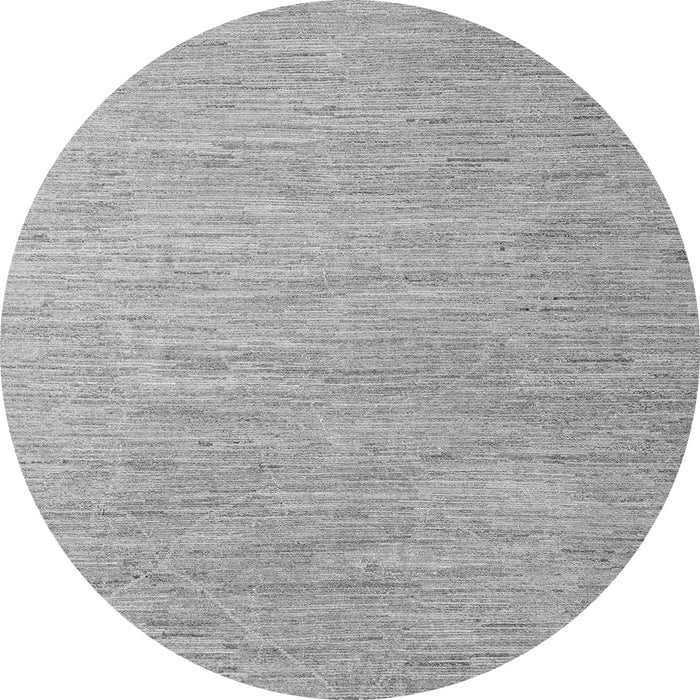 Round Solid Gray Modern Rug, abs5079gry