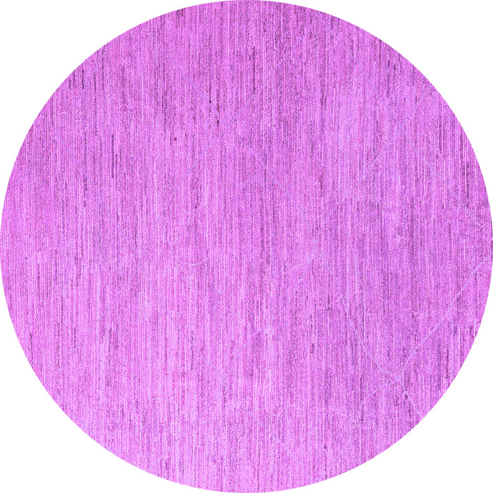 Round Solid Purple Modern Rug, abs5079pur