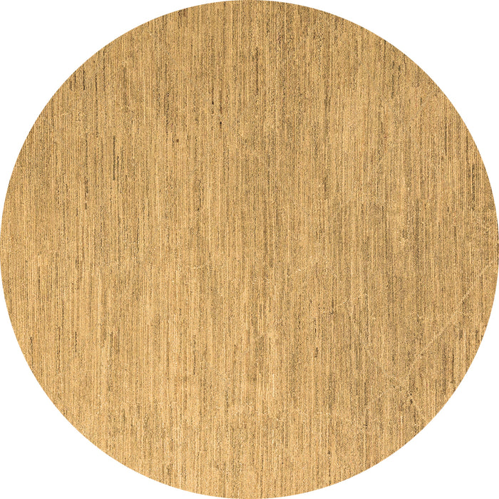 Round Machine Washable Solid Brown Modern Rug, wshabs5079brn