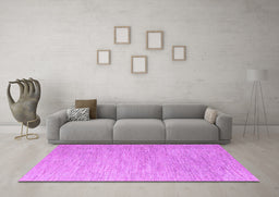 Machine Washable Solid Purple Modern Area Rugs in a Living Room, wshabs5079pur