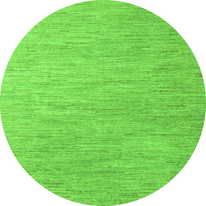Round Solid Green Modern Rug, abs5079grn