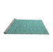 Sideview of Machine Washable Solid Light Blue Modern Rug, wshabs5079lblu