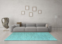 Machine Washable Solid Light Blue Modern Rug, wshabs5079lblu