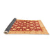 Sideview of Abstract Orange Modern Rug, abs507org