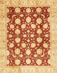 Machine Washable Abstract Orange Red Rug, wshabs507