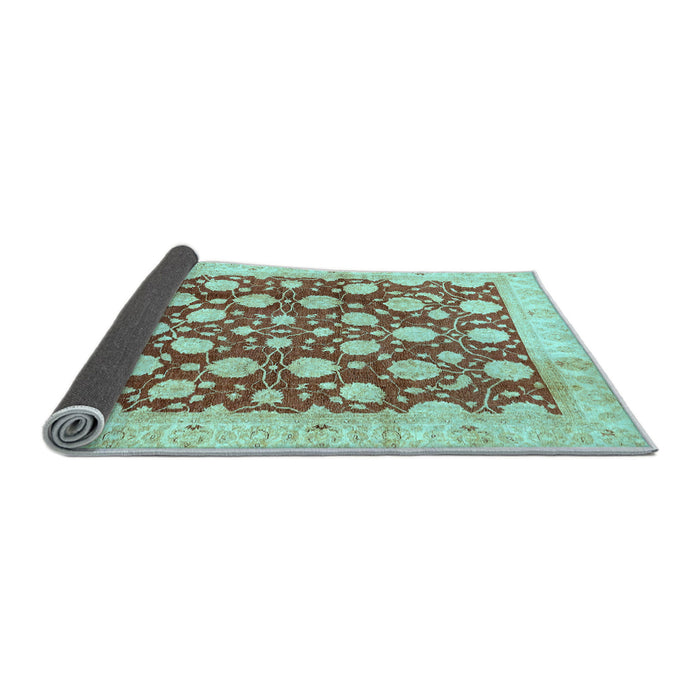 Sideview of Abstract Light Blue Modern Rug, abs507lblu