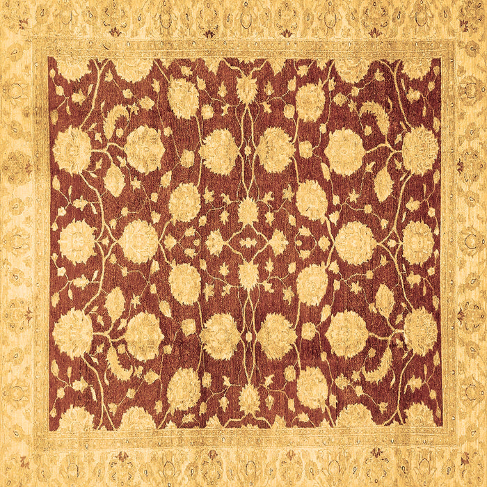 Square Machine Washable Abstract Brown Modern Rug, wshabs507brn