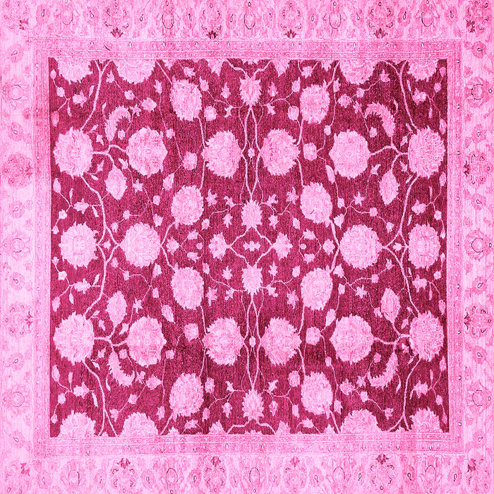 Square Abstract Pink Modern Rug, abs507pnk