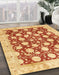 Machine Washable Abstract Orange Red Rug in a Family Room, wshabs507