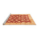 Sideview of Machine Washable Abstract Orange Modern Area Rugs, wshabs507org