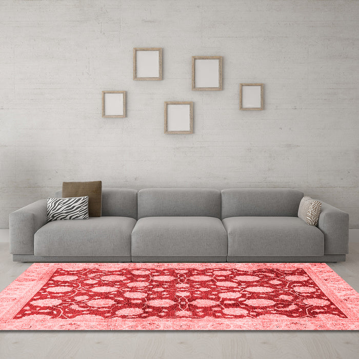 Modern Red Washable Rugs