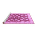 Sideview of Machine Washable Abstract Purple Modern Area Rugs, wshabs507pur