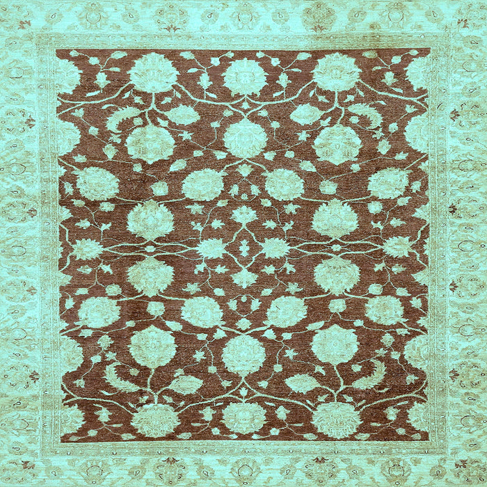 Square Machine Washable Abstract Light Blue Modern Rug, wshabs507lblu