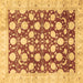 Square Abstract Brown Modern Rug, abs507brn