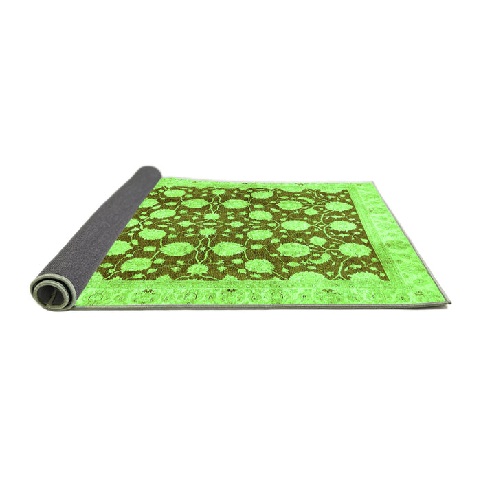 Sideview of Abstract Green Modern Rug, abs507grn