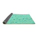 Sideview of Abstract Turquoise Modern Rug, abs5080turq