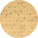 Round Abstract Brown Modern Rug, abs5080brn