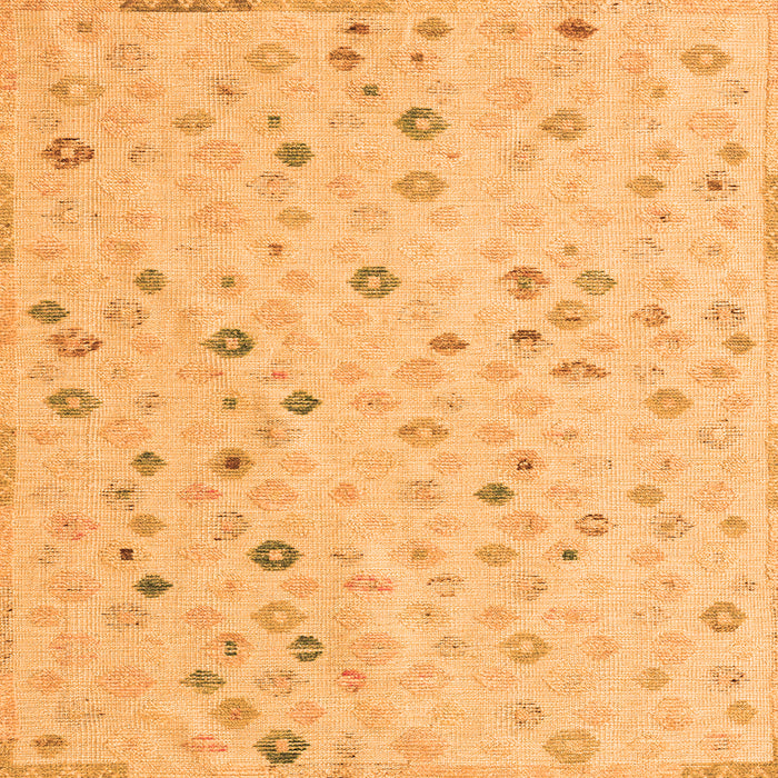 Square Machine Washable Abstract Orange Modern Area Rugs, wshabs5080org