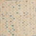 Square Abstract Deep Peach Orange Modern Rug, abs5080