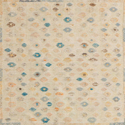 Square Machine Washable Abstract Deep Peach Orange Rug, wshabs5080