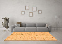 Machine Washable Abstract Orange Modern Rug, wshabs5080org