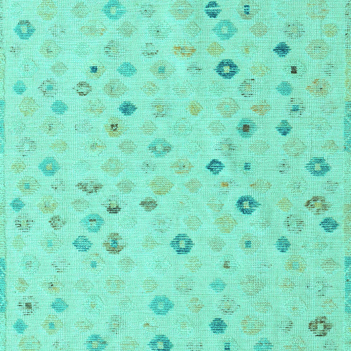 Machine Washable Abstract Turquoise Modern Area Rugs, wshabs5080turq