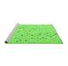 Sideview of Machine Washable Abstract Green Modern Area Rugs, wshabs5080grn