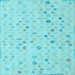 Square Machine Washable Abstract Light Blue Modern Rug, wshabs5080lblu