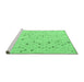 Sideview of Machine Washable Abstract Emerald Green Modern Area Rugs, wshabs5080emgrn