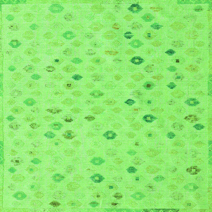 Square Machine Washable Abstract Green Modern Area Rugs, wshabs5080grn