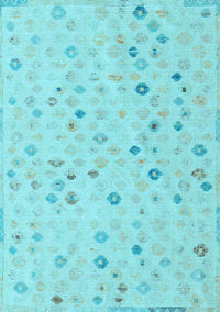 Abstract Light Blue Modern Rug, abs5080lblu