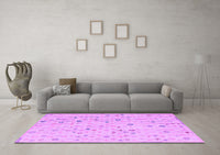 Machine Washable Abstract Purple Modern Rug, wshabs5080pur