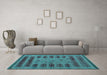 Machine Washable Abstract Light Blue Modern Rug in a Living Room, wshabs5081lblu